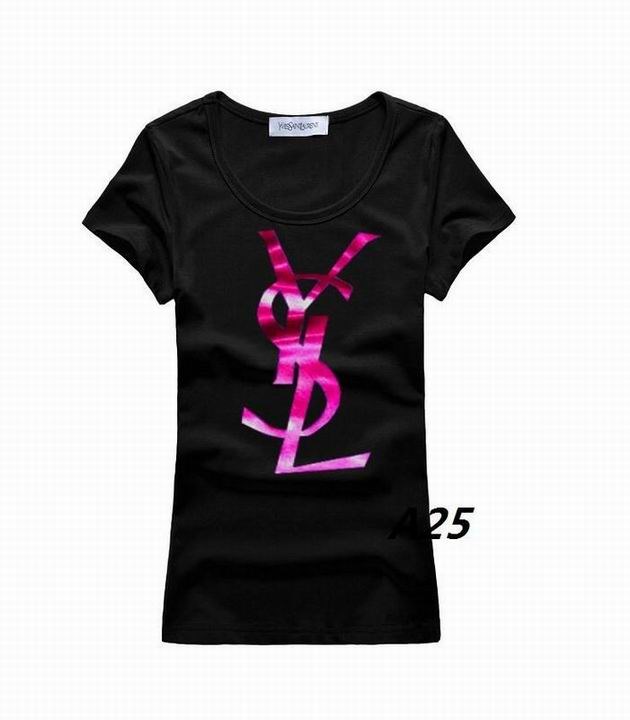 YSL short round collar T woman S-XL-082